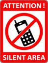 No phone, telephone prohibited symbol. Vector. Royalty Free Stock Photo