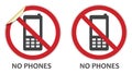 No Phones Sign Royalty Free Stock Photo