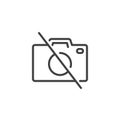 No photo camera outline icon Royalty Free Stock Photo