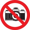 No photo camera sign