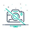Mix icon for No Photo, prohibited and picture Royalty Free Stock Photo