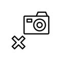 No photo, museum icon. Simple line, outline vector elements of historical things icons for ui and ux, website or mobile