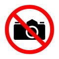 No photography sign illustration