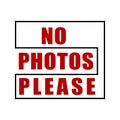 No photos please image vector Royalty Free Stock Photo