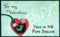 No pipe dream love green and red valentine Royalty Free Stock Photo