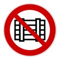 No placing or storing sign