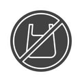 No Plastic Bags icon vector image. Royalty Free Stock Photo