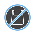 No Plastic Bags icon vector image. Royalty Free Stock Photo