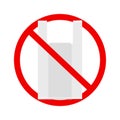 No plastic bags vector icon flat style Royalty Free Stock Photo