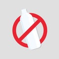 No plastic bottles icon. Royalty Free Stock Photo