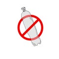 No plastic bottles icon