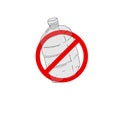 No plastic bottles icon Royalty Free Stock Photo