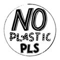 No plastic pls ecology vector phrase. Eco reuse agitational typography. Zero waste quote. Black and white design