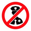 No Police Officer - Vector Icon Illustration Royalty Free Stock Photo