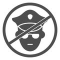 No police solid icon, Black lives matter concept, Protest symbol about human right of black people sign on white