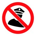 No Policeman - Raster Icon Illustration