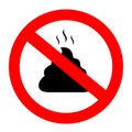 No poop vector sign