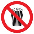 No popcorn eating sign