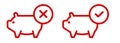 No pork design forbidden non halal kosher food label stamp prohibition red circle cross check mark