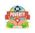 No Poverty vector logo badge