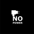 No Power icon or logo on dark background Royalty Free Stock Photo