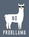 No prob llama motivational quote Royalty Free Stock Photo