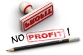 No profit! Corrected seal impression Royalty Free Stock Photo