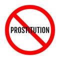 No prostitution symbol icon