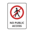 No Public Access Safety Sign