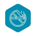 No public smoking icon, outline style