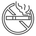 No public smoking icon, outline style