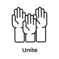 No racism, raise hands vector design, ready to use icon Royalty Free Stock Photo