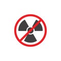 No Radiation vector icon