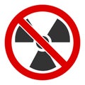 Flat Vector No Radioactive Icon