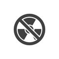 No radioactive substances vector icon