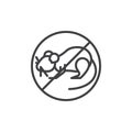 No rat pests line icon