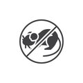 No rat pests vector icon