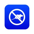 No rats sign icon digital blue
