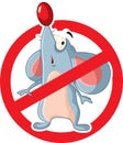 No Rats Vector Cartoon Symbol Sign
