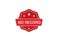 No Record label sticker,No Record Badge Sign Royalty Free Stock Photo