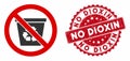 No Recycle Can Icon with Scratched No Dioxin Seal