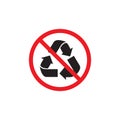 No recycle logo , trash logo vector Royalty Free Stock Photo