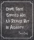 No refuge Tacitus