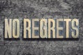 No regrets burned wood Royalty Free Stock Photo