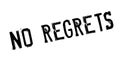 No Regrets rubber stamp Royalty Free Stock Photo