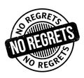 No Regrets rubber stamp Royalty Free Stock Photo