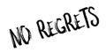 No Regrets rubber stamp Royalty Free Stock Photo