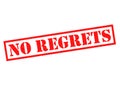 NO REGRETS Rubber Stamp Royalty Free Stock Photo