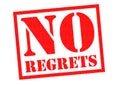 NO REGRETS Rubber Stamp Royalty Free Stock Photo