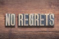 No regrets wood Royalty Free Stock Photo